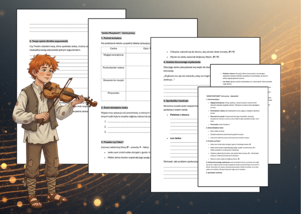 🎻JANKO MUZYKANT – Karta pracy + klucz odpowiedzi