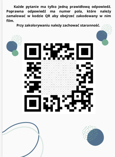 Układ krwionośny klasa 7 zakodowany w kodzie QR.