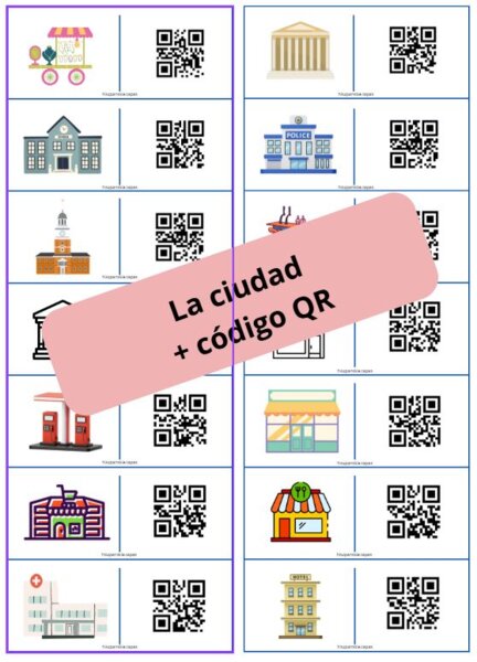 Domino obrazkowe z kodami QR! (La ciudad-miasto)
