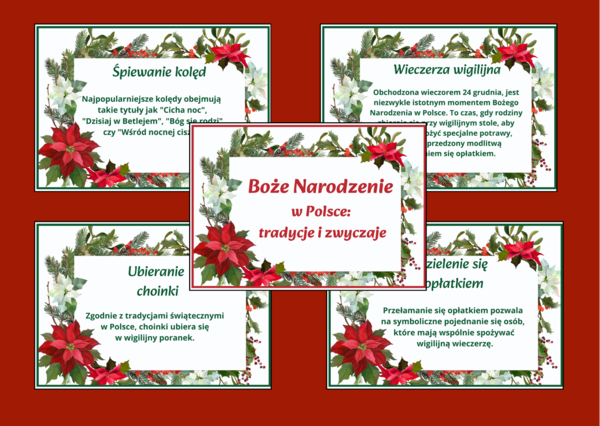 TRADYCJE I ZWYCZAJE - BOŻE NARODZENIE – biblioteka – świetlica –przedszkole - gazetka – wersja 2