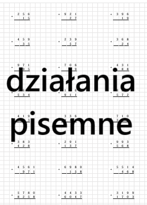 Działania pisemne