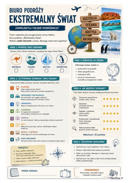 Australia, Oceania, Arktyka, Antarktyda  Geografia klasa 8 - projekt