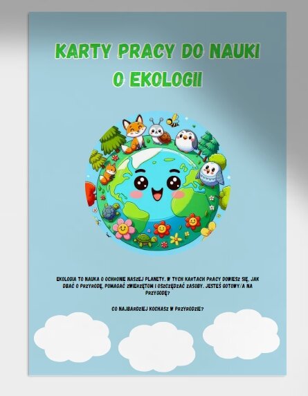 Karty pracy do nauki o ekologii. Kolorowanki. Labirynty. Połącz kropki.