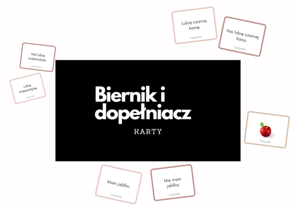 Biernik kontra dopełniacz - karty (dostępne też w wersji interaktywnej i obrazkowej)