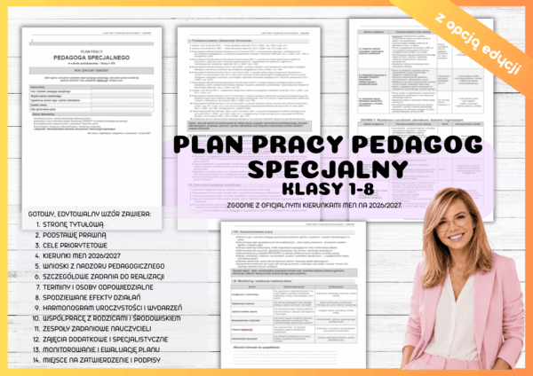 Plan Pracy Pedagoga Specjalnego 2026/2027