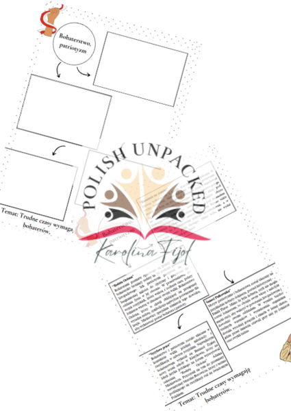 Motyw patriotyzmu, bohaterstwa + odpowiedzi egzamin ósmoklasisty, język polski