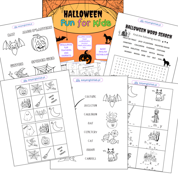 Halloween Fun for Kids - karty pracy do kopiowania