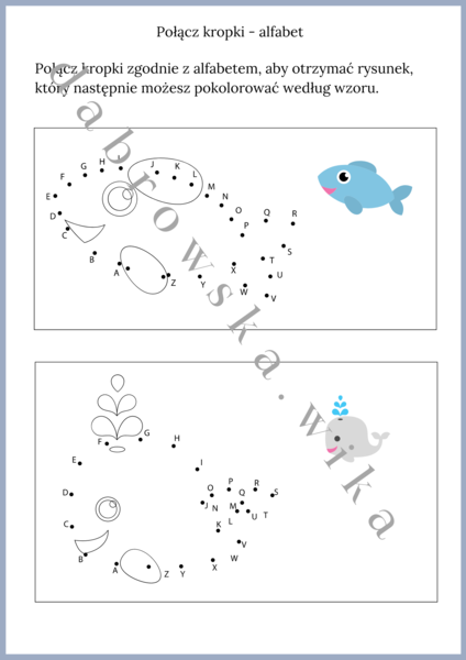 Połącz kropki - alfabet