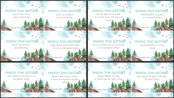 Nature (Świat Przyrody) gra Would you rather /48 kart