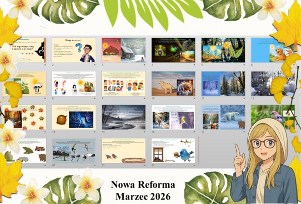 Prezentacja multimedialna w PowerPoint do edycji „Jak organizmy radzą sobie z upałem i mrozem” wykonana na podstawie podręcznika „Przyroda” Nowa Era. Przyroda 4. Dział „Obserwuję pogodę".