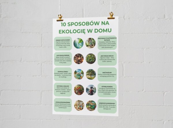 10 sposobów na ekologię w domu. Co to jest ślad węglowy? Plakaty