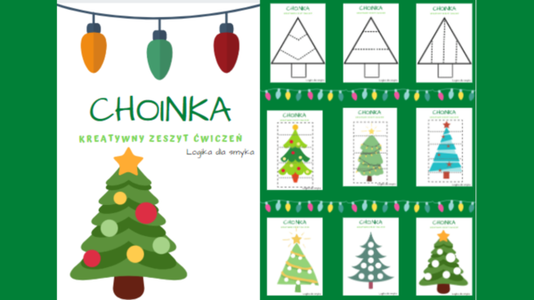 Choinka - kreatywne karty pracy