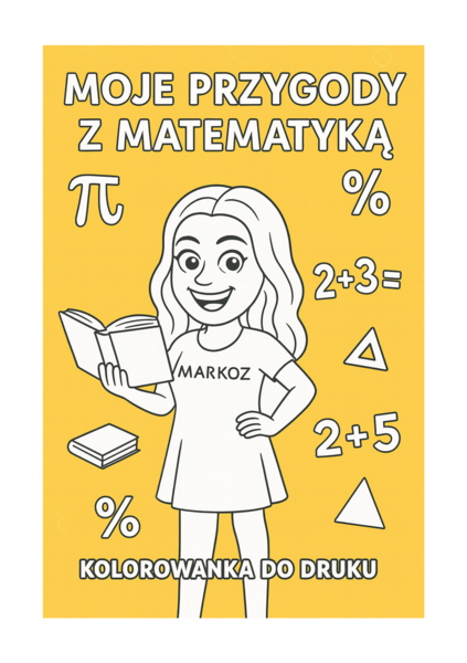 Kolorowanka - 1 strona zeszytu - matematyka