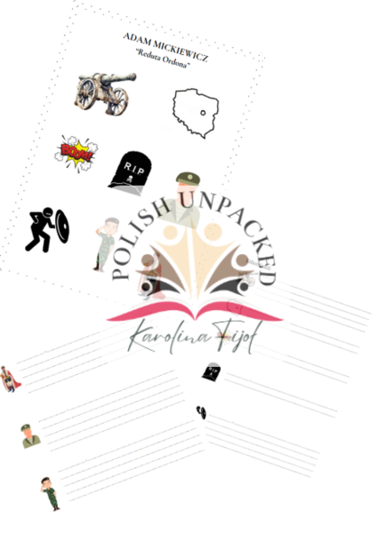 Ikony (obrazki) do lektury "Reduta Ordona" Adama Mickiewicza