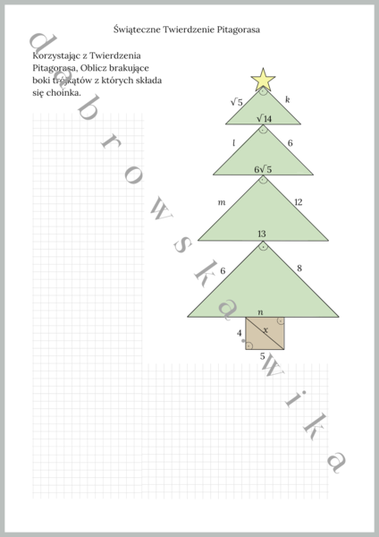 Świąteczne Twierdzenie Pitagorasa