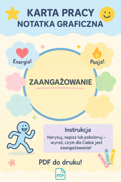 Karta pracy – Notatka graficzna „Co jest potrzebne, by się zaangażować?”
