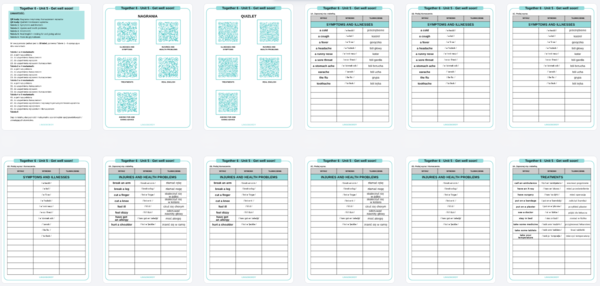 Together 6, Unit 5 - słownictwo