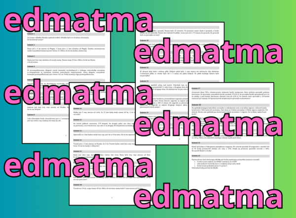 E8 - Zadania egzaminacyjne - równania