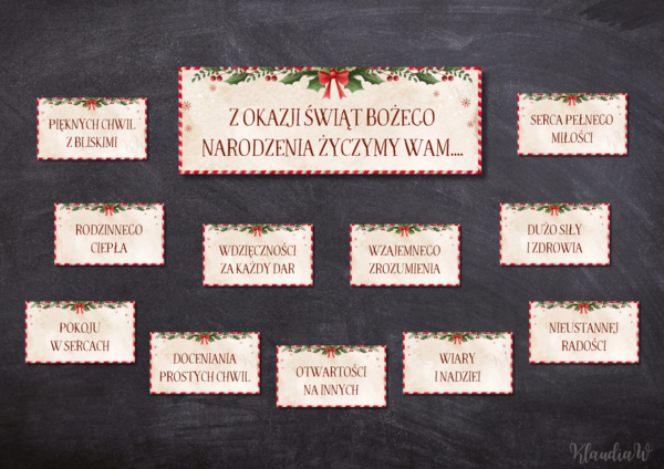 Życzenia świąteczne - gazetka na Boże Narodzenie