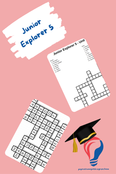 Junior Explorer 5 – Unit 1 – krzyżówki – Inne słówka/Członkowie rodziny/Uczucia i cechy charakteru
