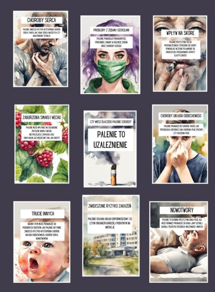 Palenie to uzależnienie - gazetka profilaktyczna o skutkach palenia papierosów