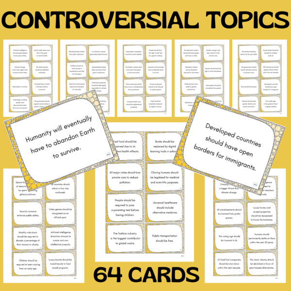 CONTROVERSIAL TOPICS CARDS