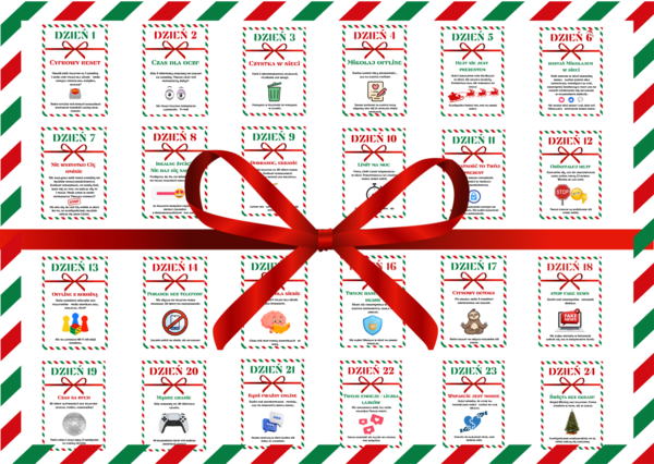 Higiena cyfrowa - kalendarz adwentowy