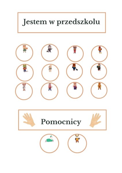 Lista obecności - znaczki i etykiety