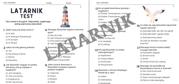 "Latarnik" - test znajomości lektury