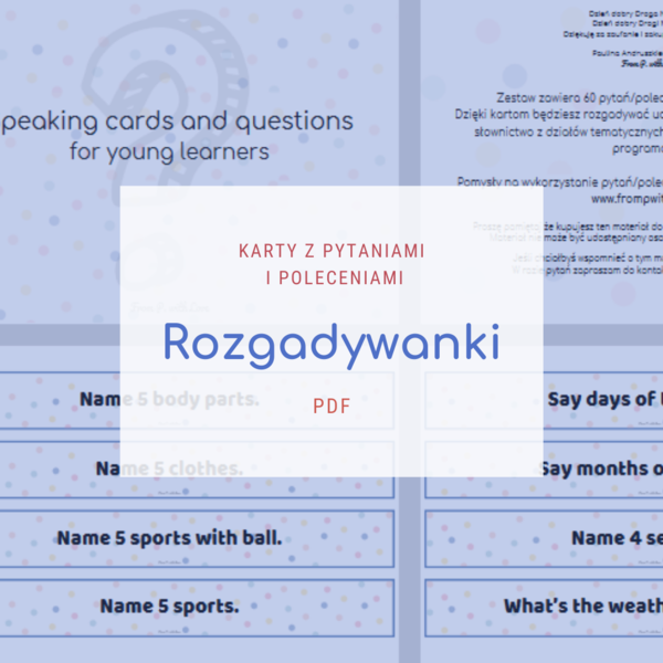 Karty pytań i poleceń do rozgadania uczniów