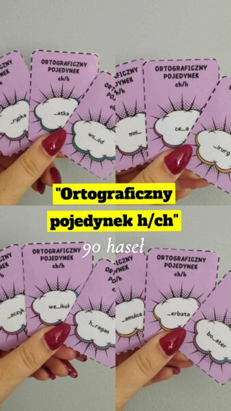 "Ortograficzny pojedynek h/ch" - 90 haseł
