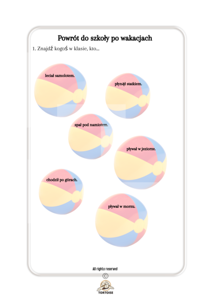 Powrót do szkoły po wakacjach