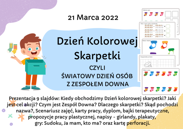 ?Dzień Kolorowej Skarpetki czyli Światowy Dzień Osób z Zespołem Downa? - 21 Marca