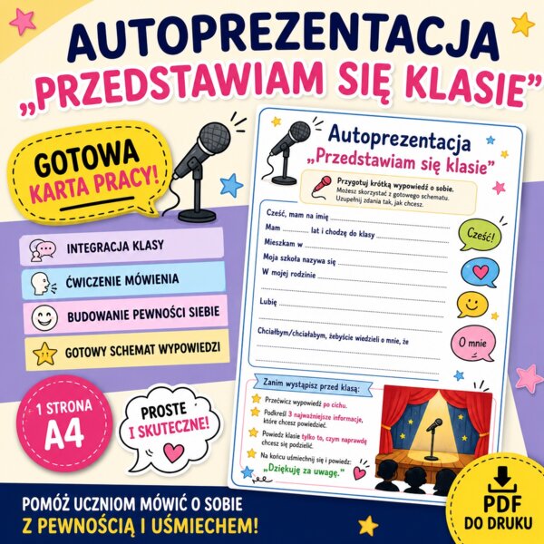 Autoprezentacja. Przedstawiam się klasie