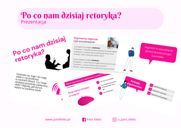Po co nam retoryka? Typy argumentów. Prezentacja