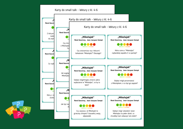 MIKOŁAJEK - Karty do SMALL TALK - lektury - gra