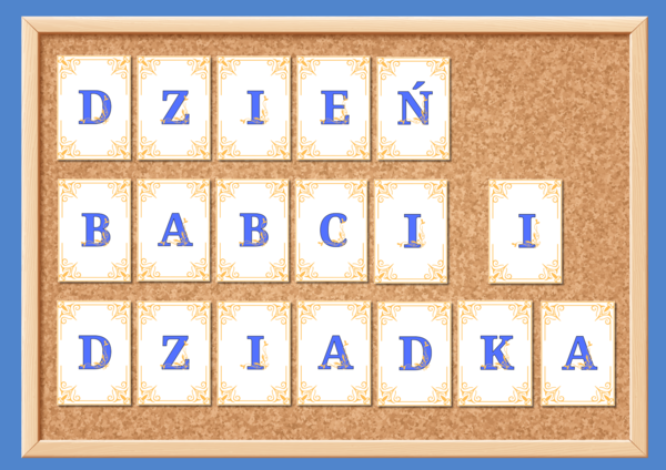 DZIEŃ BABCI i DZIADKA - BABCIU! DZIADKU! TAK BARDZO WAS KOCHAMY! wzór 6