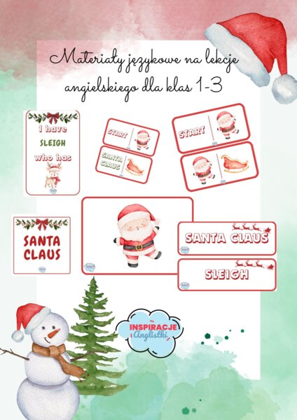 Santa Claus. Mikołajki. Materiały językowe na lekcje angielskiego dla klas 1-3