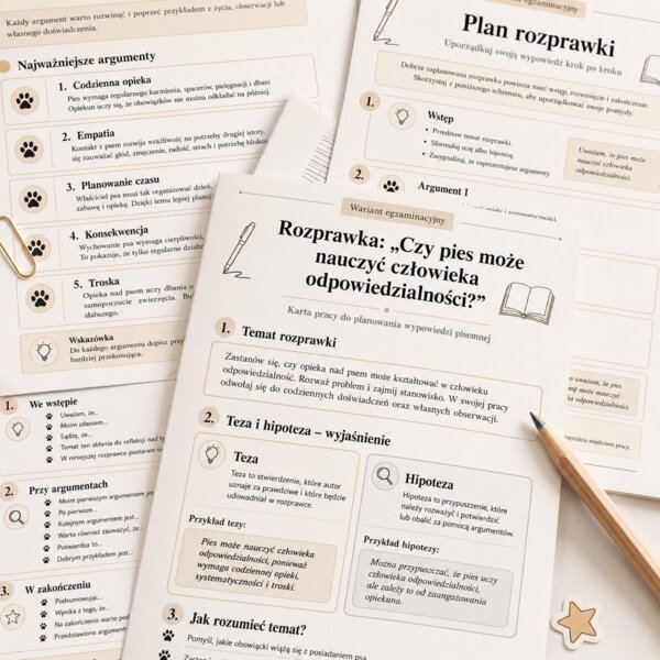 Rozprawka. Czy pies może nauczyć człowieka odpowiedzialności?
