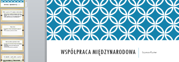 Prezentacja - współpraca międzynarodowa