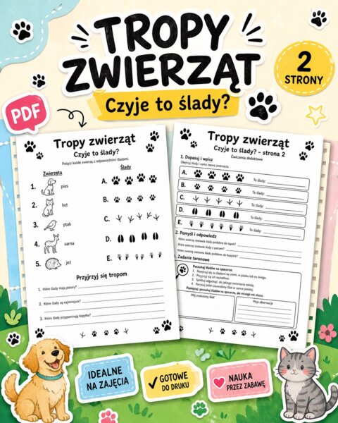 Tropy zwierząt. Czyje to ślady?