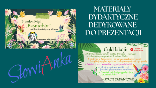 Zestaw materiałów dydaktycznych do omówienia lektury „Baśniobór” Brandona Mulla + PREZENTACJA GRATIS