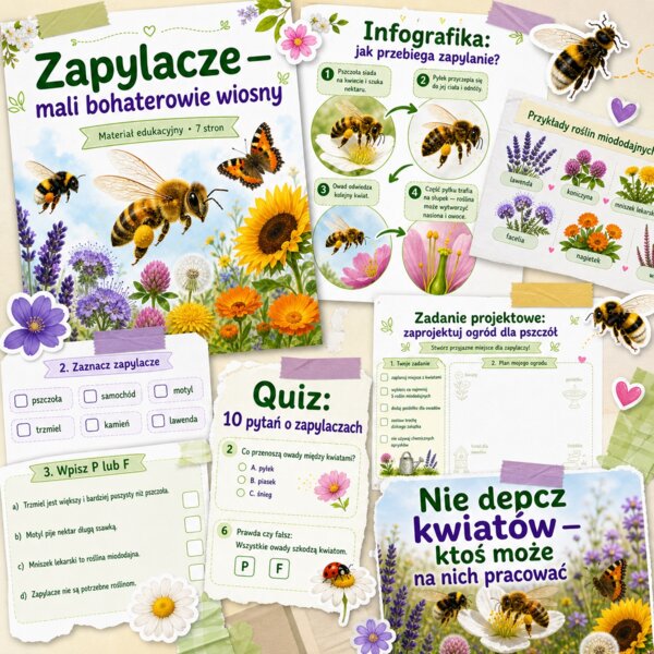 Zapylacze - mali bohaterowie wiosny