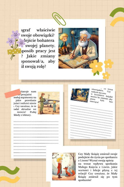Rozwijamy umiejętności argumentacyjne- stacje zadaniowe do lektury ,,Mały Książę"