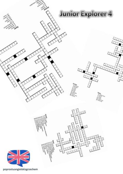 Junior Explorer 4 – Unit 3 – krzyżówki