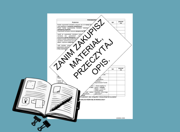 Kryteria pisania PODZIĘKOWANIA na języku polskim - klasa IV-VI