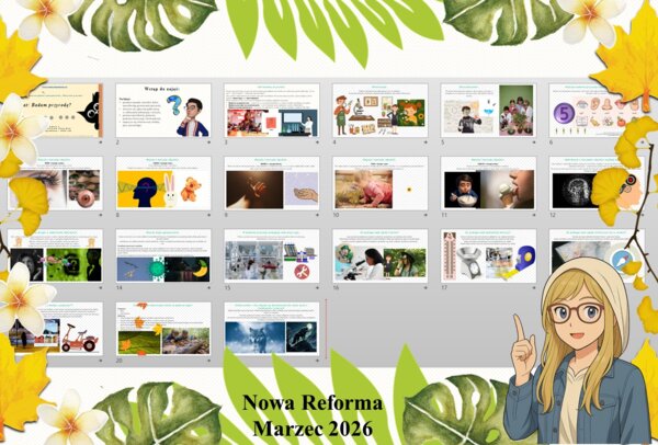 Prezentacja multimedialna w PowerPoint do edycji „Badam przyrodę” wykonana na podstawie podręcznika „Przyroda” Nowa Era. Przyroda 4. Dział „Spotkanie z przyrodą”.