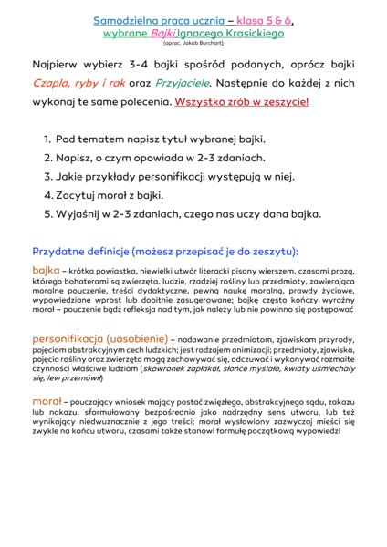 "Bajki" Ignacego Krasickiego