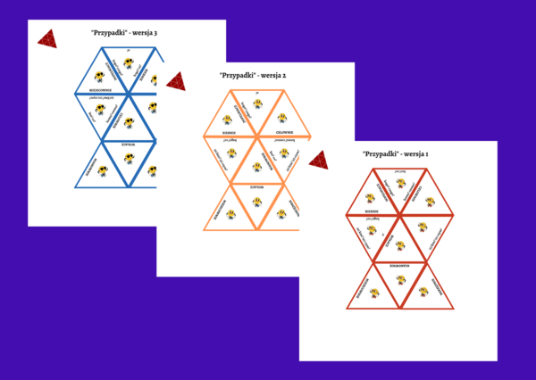PRZYPADKI – trimino 9 elementów