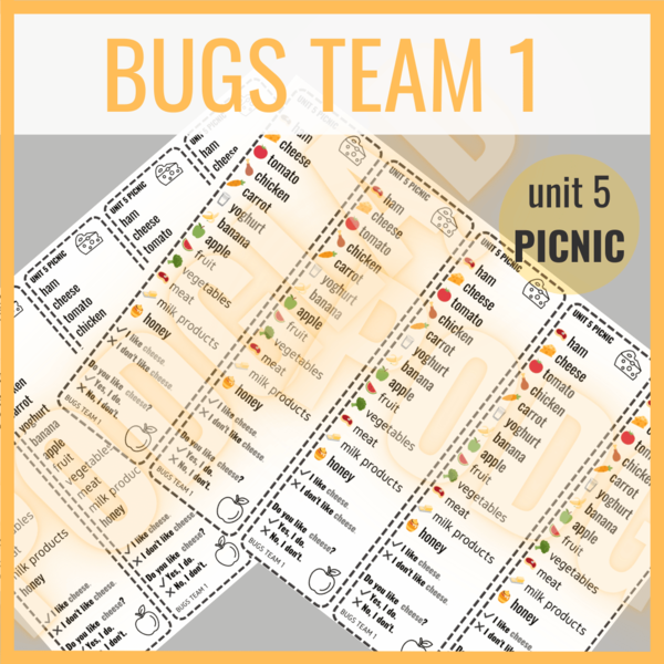 Bugs Team 1 unit 5 PICNIC - zakładki do książki